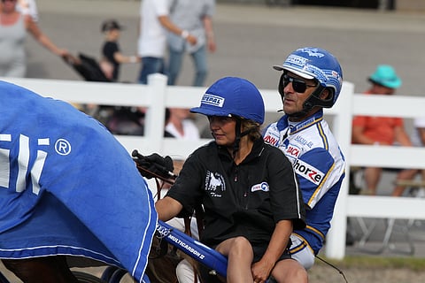 Esa ja Taru Holopainen Viktor Kärpän kärryillä Mikkelin St Michel -raveissa -18. Kuva: Totofoto