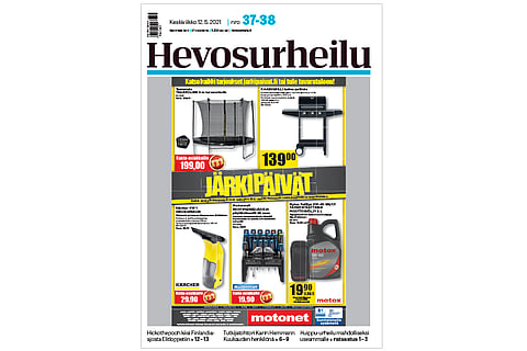 Lehden kannessa ilmoitus.