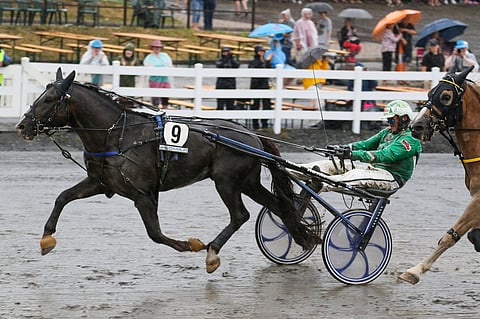 Vetisen näköistä, mutta rata oli edelleen vauhdikas. Kuva: Anu Leppänen.