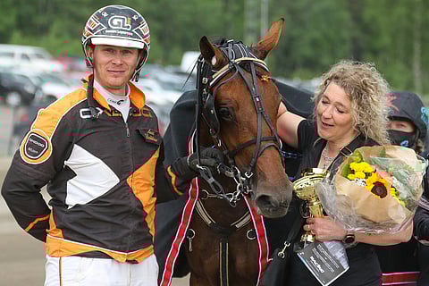 Antti Veteläisen valmentama ja Henna Rajahalmeen kasvattama sekä omistama Goddess Go lähtee haastamaan ennakkosuosikit Oulu Express-finaaliin. Kuva: Anu Leppänen