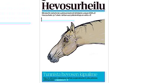 Poissaoleva katse? Opettele tunnistamaan hevosen kipuilme. Kannen piirros: Leena Alerini