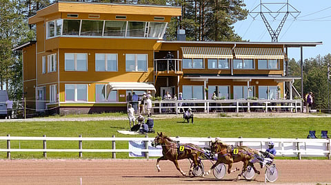 Yleisnäkymä Kajaanin raviradalta.