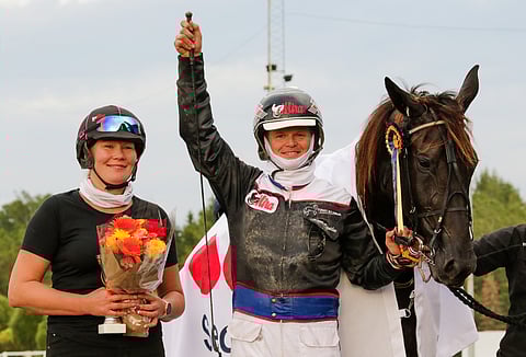 Kenneth Danielsenin ja Päivi Pihlgrenin unelma kävi toteen, kun Dusktodawn Boogie nappasi voiton Derbyssä.