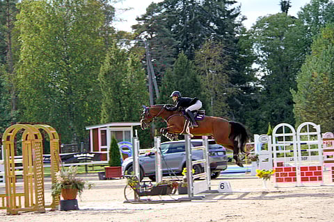 Madis Morna ja Herbert hyppäsivät viime syksynä finaalivoittoon kauniissa mutta viileässä syysilmassa.