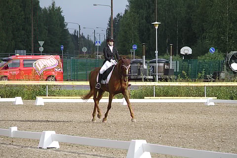 Emma Liikanen ja Capac kilpailivat viime vuoden SM:issä Tahkolla.