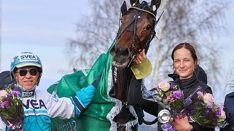 Örjan Kihlström, Mister Hercules ja hoitaja Ninni Gardelin Seinäjoen voiton jälkeen.