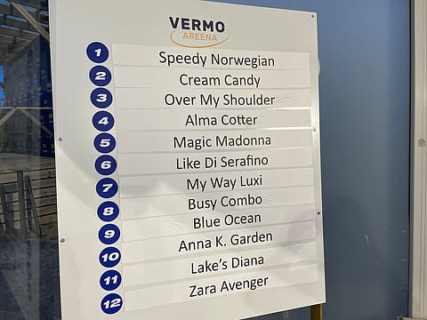 Arvid Åvallin Tammaderby 2023 lähtöratajärjestys.