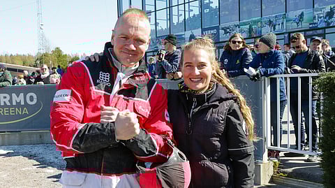 Pasi Pörstillä oli musta maanantai. Kuva menestyksen hetkeltä Vermosta.