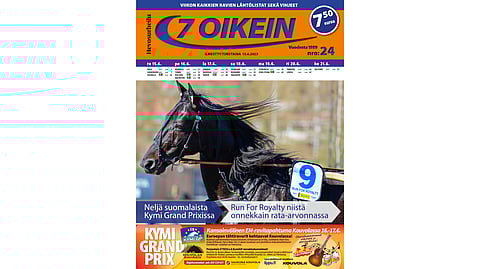 7 oikein -lehdessä on kotimaan Totoravien käsiohjelmasivut torstaista keskiviikkoon sekä Ruotsin päivän pääpelin kohdelähtöjen käsiohjelmasivut torstaista maanantaihin.