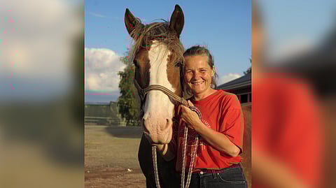 Katri Helminen on siviiliammatiltaan eläinlääkäri.