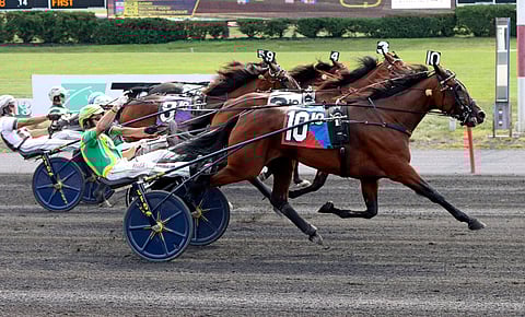 Kengätön Heaven Hanover voitti Hambletonian Oaksin kaulan mitalla ennen Bondia.