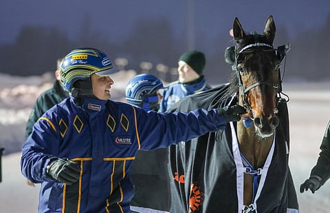 Hugo Journey ja iloinen valmentaja Taisto Hagert.