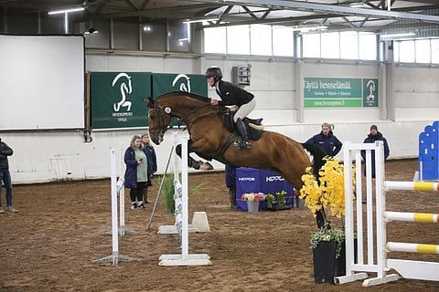 Don Real ja Riikka Harjula estekoe I:ssä.  Vielä on puolet kokeesta tekemättä. 
