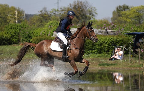 Axel Lindberg ja Quelle Bonne Sopotin vesiesteellä. 