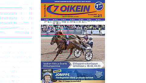 7 oikein -lehti ilmestyy torstaisin. Siinä julkaistaan kotimaan ravien käsiohjelmasivut torstaista seuraavaan keskiviikkoon. Lisäksi Ruotsin raveihin on käsiohjelmasivut päivän pääpeliin torstaista maanantaihin, ja näköislehdessä linkit tulostettaviin käsiohjelmasivuihin tiistain ja keskiviikon pääpeliin.