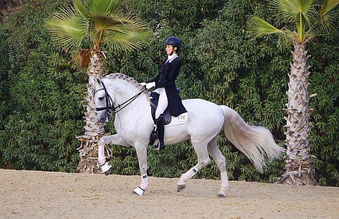 Zagal Azores Matilda Schmechelin ratsastamana El Zaudinissa. 
