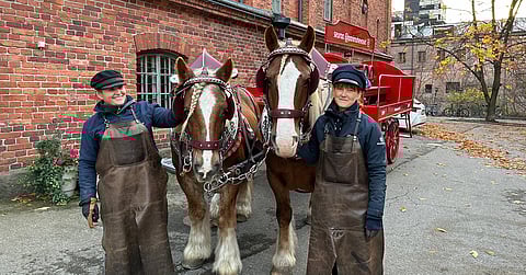 Nelikko valmiina päivän ajoon. Vasemmalta Tarja ikävalko, Gunnar, Frederik ja Viola Kantola