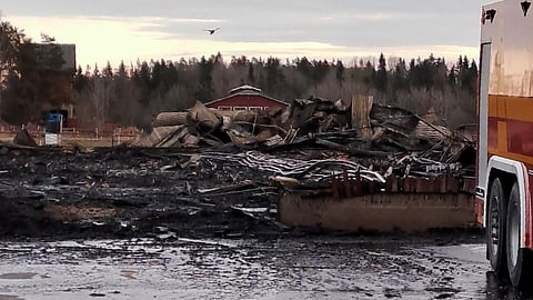 Kylämäessä oli iso tulipalo. 