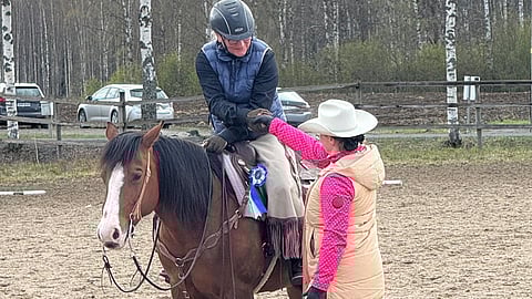 Maria "Wilma" Mustonen ja Quiktrashya voittivat Kytäjällä riding ranch open -luokan.