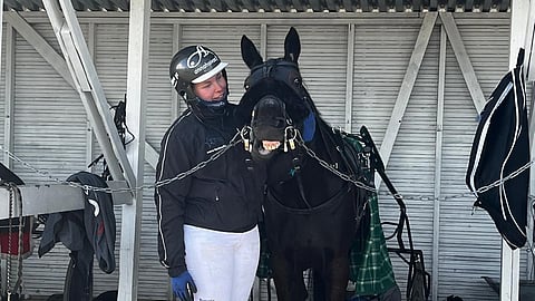 Jenna Keskimäki ja jo edesmennyt Mr Dredd. 