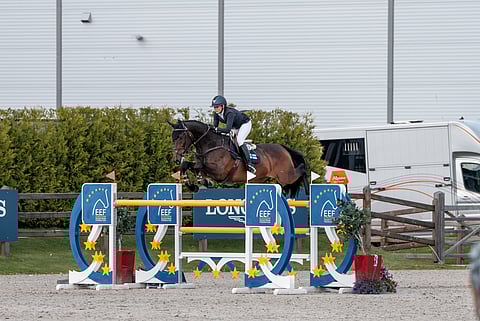 Annina Nordström ratsasti Fuzhoulla tuplanollan. 