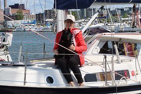 Irmeli Summanen kertoo, että merellä hän on vapaa. 