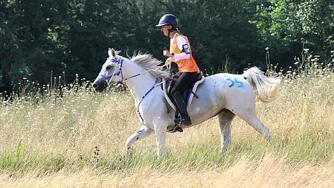 Alina Huovinen Garcia ja Shagya Florina radalla. 