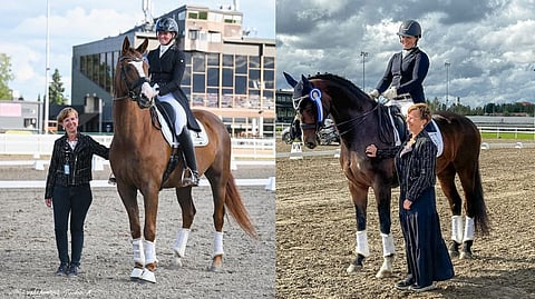 Vasemmalla Jenni Rintala ja Don Lucillo, oikealla Ella Renko ja Drappatoni. 