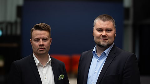 Joonas Saha (vas.) ja Antti Koivula Hippos ATG Oy