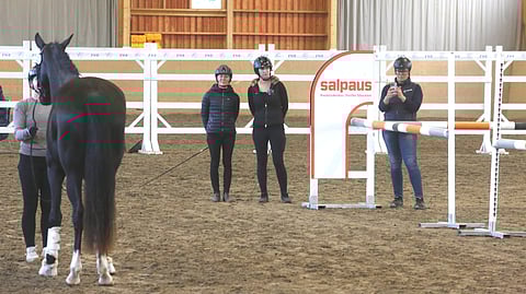 Fideline A (Fürst Zonik PS - Gracious Fairy Carrus, Fiorano) sai hulppeat voittopisteet 8,91.  Omistaja Stella Hagelstam ja kasvattaja Alexandra Ahlqvist seuraavat pisteiden lukua muikeina. 