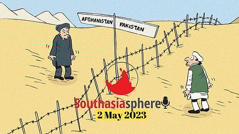 The director general of ISPR, Ahmed Sharif, recently said that 98 percent of fencing along the Durand Line has been completed. Discussions of fencing the Durand Line is certainly not new. Cartoon by Gihan de Chickera