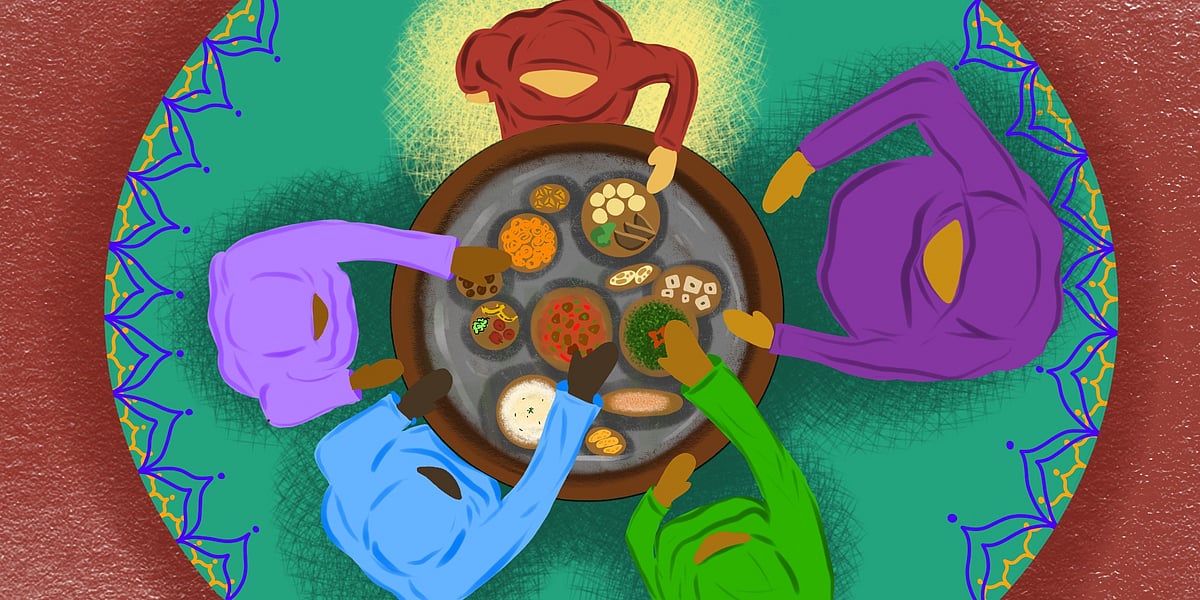 Eating from the Bohra thaal