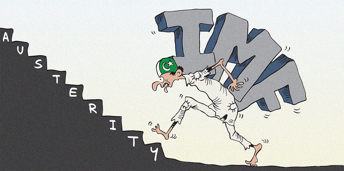 In Pakistan, funding from the IMF has been delayed since October over disagreements on energy sector reforms. As part of these reforms, there have been attempts to cut down on electricity consumption. Cartoon: by Gihan de Chickera.