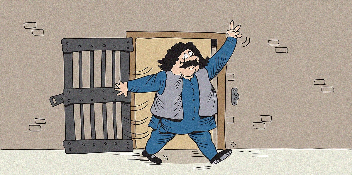 PTM leader Ali Wazir was finally granted bail after more than 2 years behind bars. Cartoon: Gihan de Chickera