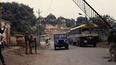 The Babri Masjid was built in Ayodhya in 1527 and demolished by a group of communal Hindu activists in December 1992. (This featured image was added online in 2025 and did not appear in the original print publication.)
