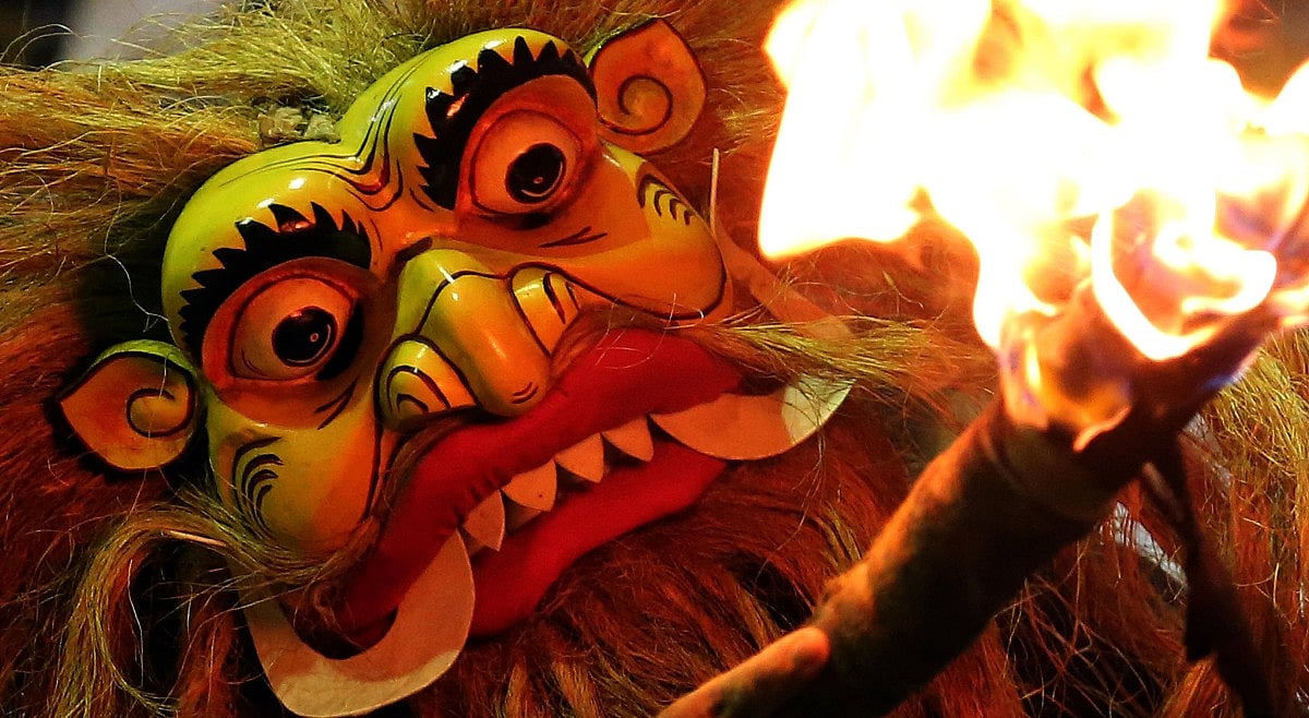 A traditional thovil ritual in Sri Lanka. 