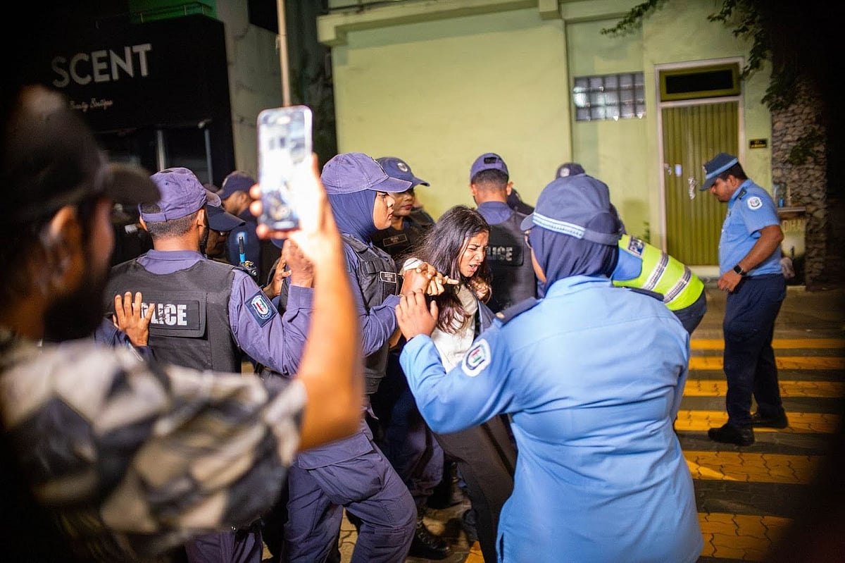 Police crack down after eight nights of youth protests in Malé. The protests represent a new generation raising its voice against the Maldives corrupt political culture.
