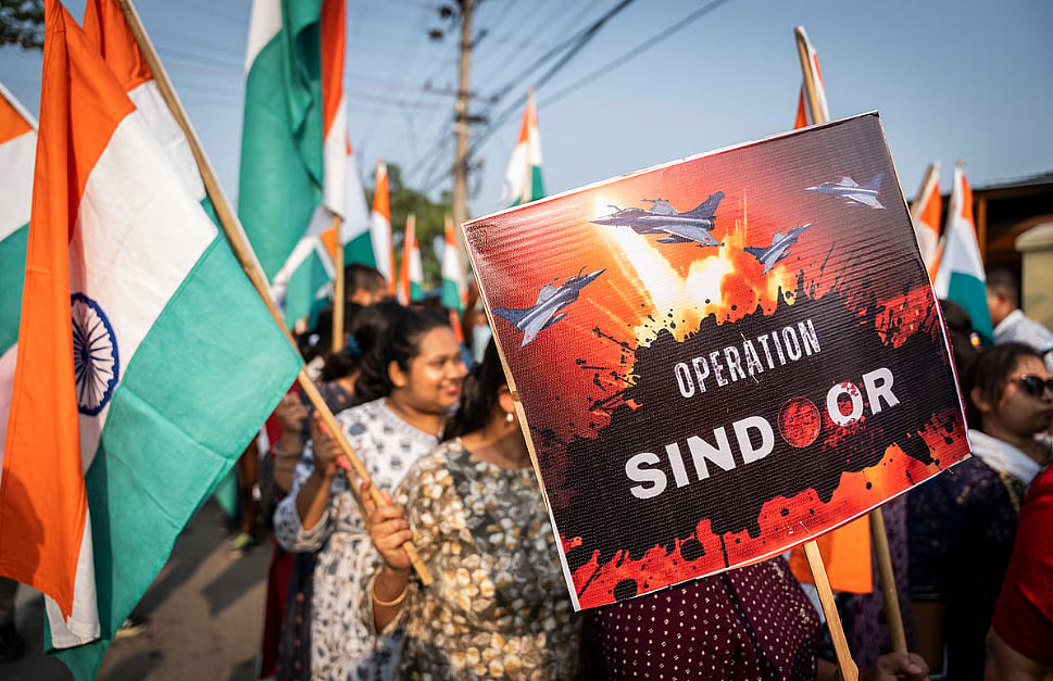 A parade in Guwahati in support of Operation Sindoor, India’s air strikes against Pakistan after the Pahalgam attack which has seen surging nationalism from both countries