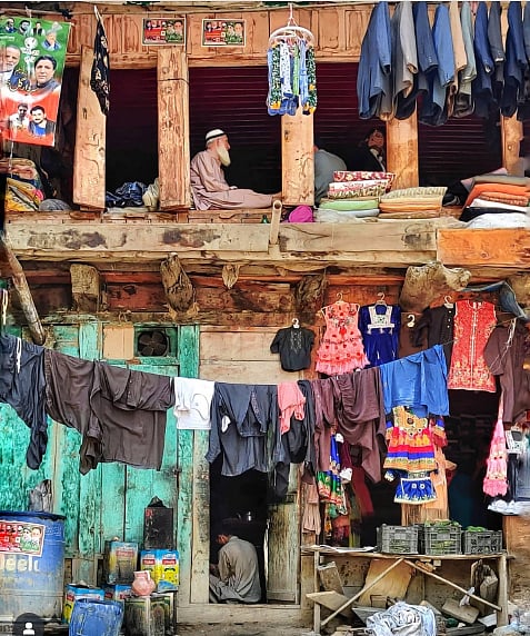 Photo of a shopfront in Kel, Pakistan