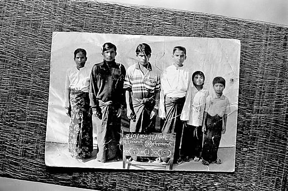 A photograph taken by Burmese authorities of a Rohingya family in Rakhine State in Myanmar