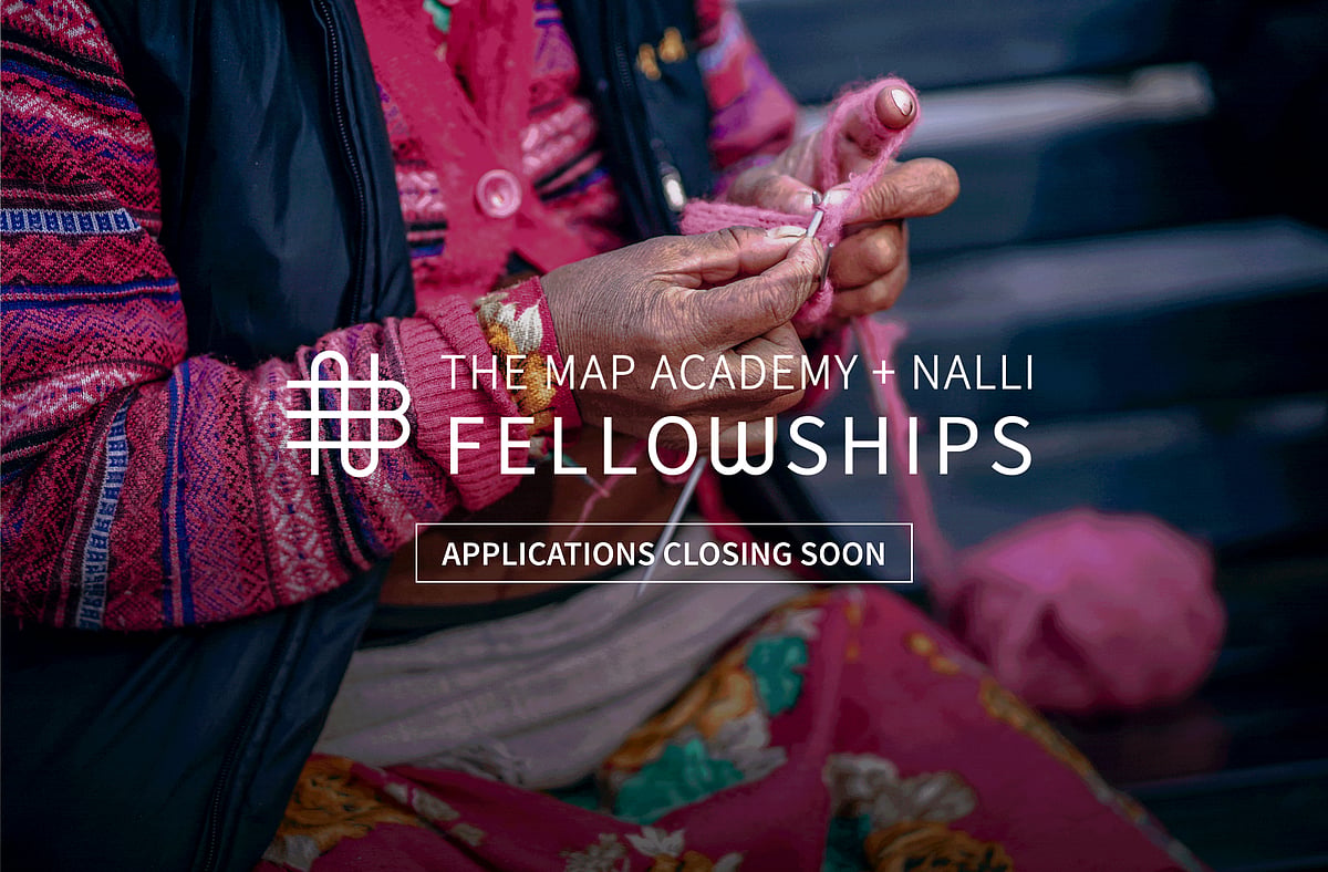 A slideshow announcing that the deadline of MAP and Nalli Fellowships in textile research is approaching soon. 