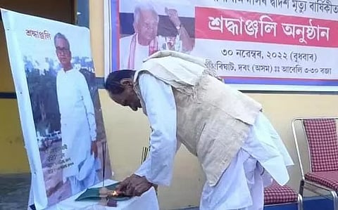 स्वतंत्रता सेनानी पानी राम दास को दरांग जिले में श्रद्धांजलि दी गई