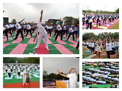 யோகா நிகழ்ச்சியில் பிரதமர் மோடி!