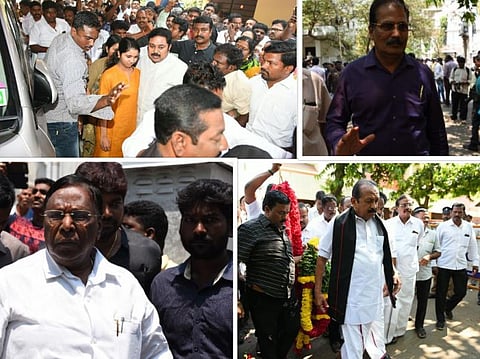 நடராஜன் மறைவு: தலைவர்கள் அஞ்சலி