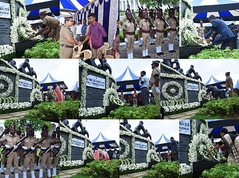 தேசிய காவலர் நினைவு தினம்: பணியின் போது உயிர் நீத்த காவலர்களுக்கு சென்னை டிஜிபி அலுவலகத்தில் மரியாதை செலுத்தப்பட்டது! படங்கள்: எல்.சீனிவாசன்