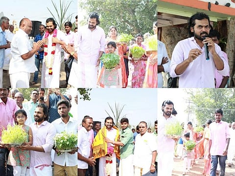 ஈரோடு காளிங்கராயன் வாய்க்காலில் முளைப்பாரியிட்டு நீர்நிலைகள் பாதுகாப்பு மற்றும் விவசாயம் குறித்து நடிகர் கார்த்திக் பேச்சு - படங்கள் தொகுப்பு: எல்.சீனிவாசன்