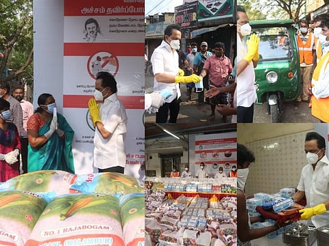 பத்திரிகைச் செய்தி மற்றும் திமுக தலைவர் மு.க.ஸ்டாலின் கரோனா ஊரடங்கினால் பாதிக்கப்பட்டுள்ள கொளத்தூர் சட்டமன்றத் தொகுதி மக்களுக்கு உதவிகளை வழங்கினார்! படங்கள்: எல்.சீனிவாசன்