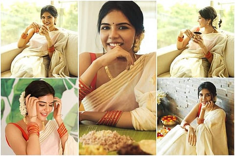 கல்யாணி ப்ரியதர்ஷன் ஓணம் கொண்டாட்டம்