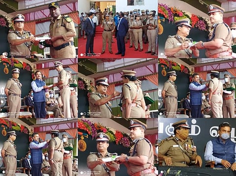 சிறந்த காவல் பணிக்கான பதக்கம் வழங்கும் விழா - தலைமைச் செயலாளர் தலைமையில்  சென்னை ராஜரத்தினம் அரங்கில் நடைபெற்றது - படங்கள்: எல்.சீனிவாசன்