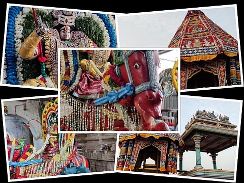 திருப்பட்டூர் பிரம்மா கோயில் பிரம்மோத்ஸவம். சர்வ அலங்காரத்தில் சுவாமி, அம்பாள் திருவீதியுலா - படங்கள்: திருப்பட்டூர் பாஸ்கர் குருக்கள்